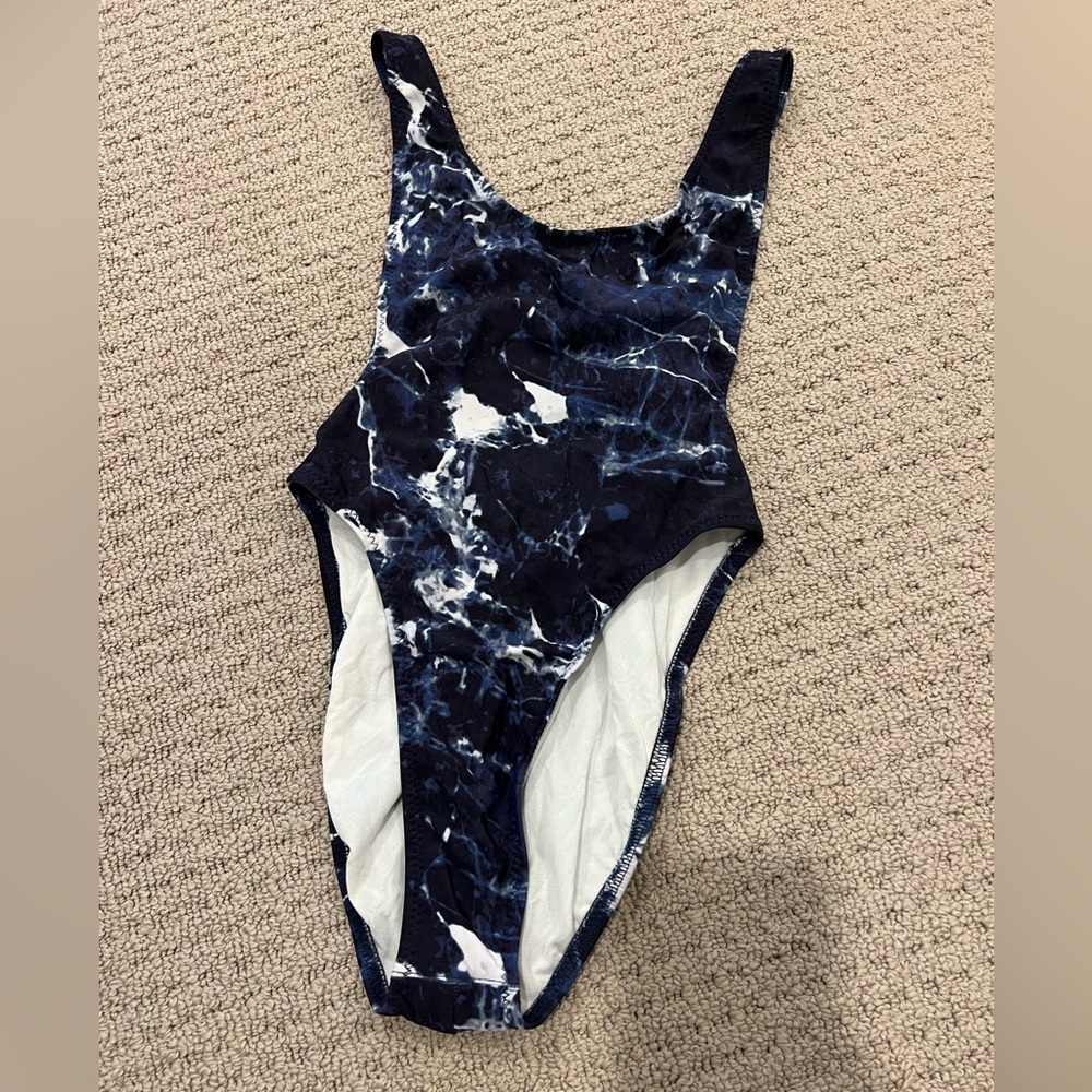Norma Kamali one piece high leg
